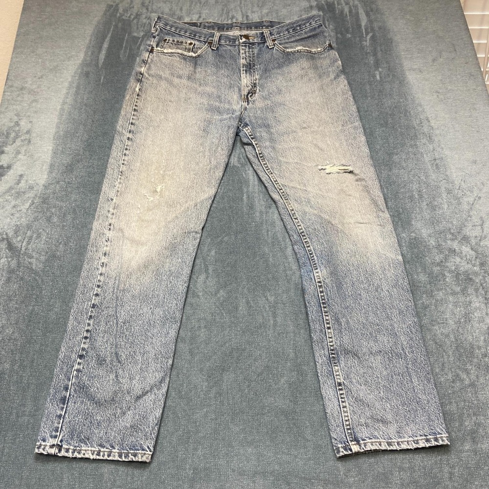 Wrangler Five Star Premium Jeans Mens 35x32 Blue Regular Fit Straight Leg Cozy